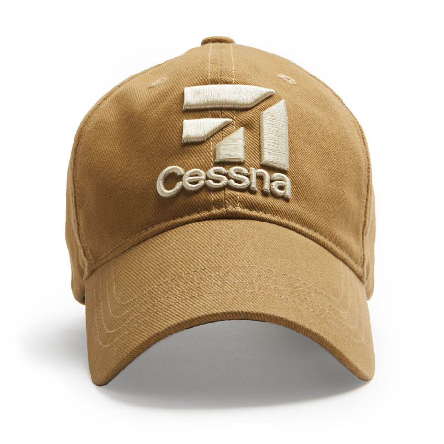 Cessna 3D Logo キャップ, タンカラー
